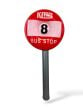 Inflatable bus stop pole