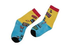 Kids' Socks - two colour (16-18 cm) (KMB in Pixelland)