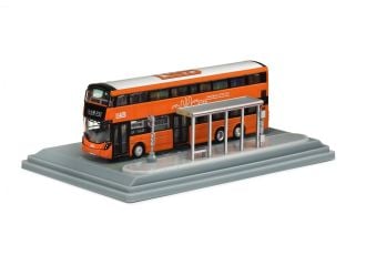 1:120模型 - 富豪 B8L 前衛雙子星三型歐盟第六代環保巴士十二點八米(場景版)  (路線E37)
