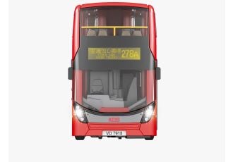 1:100 Alexander Dennis Enviro500 remote red bus