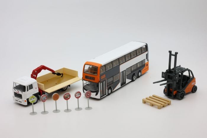 龍運巴士、貨車及摌車模型套裝